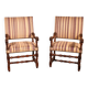 pair of Louis XIII period walnut armchairs - 17th century