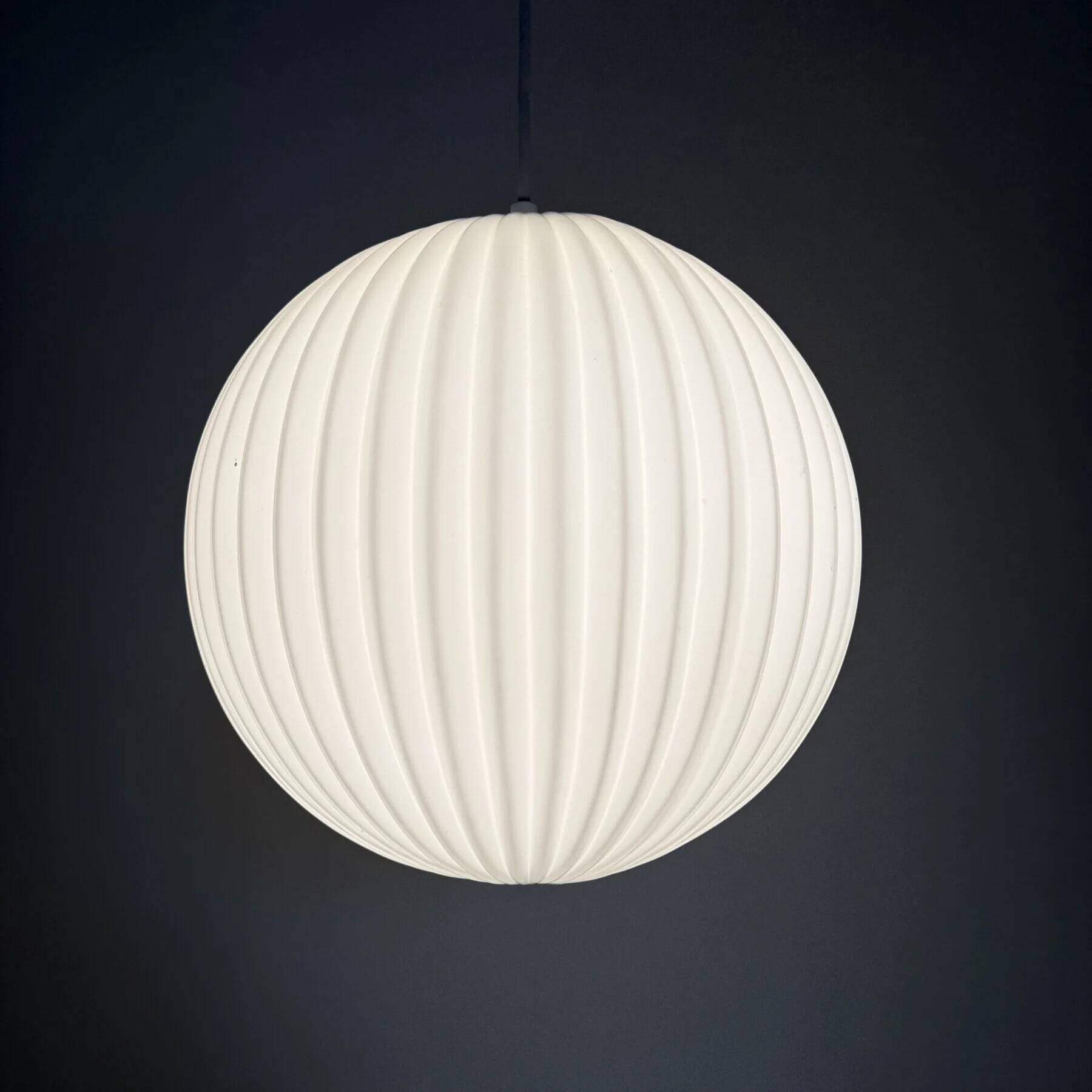 Rare Louis Kalff for Philips opaline glass pendant light, 1960s
