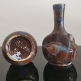 Paire de vases en grés émaillé