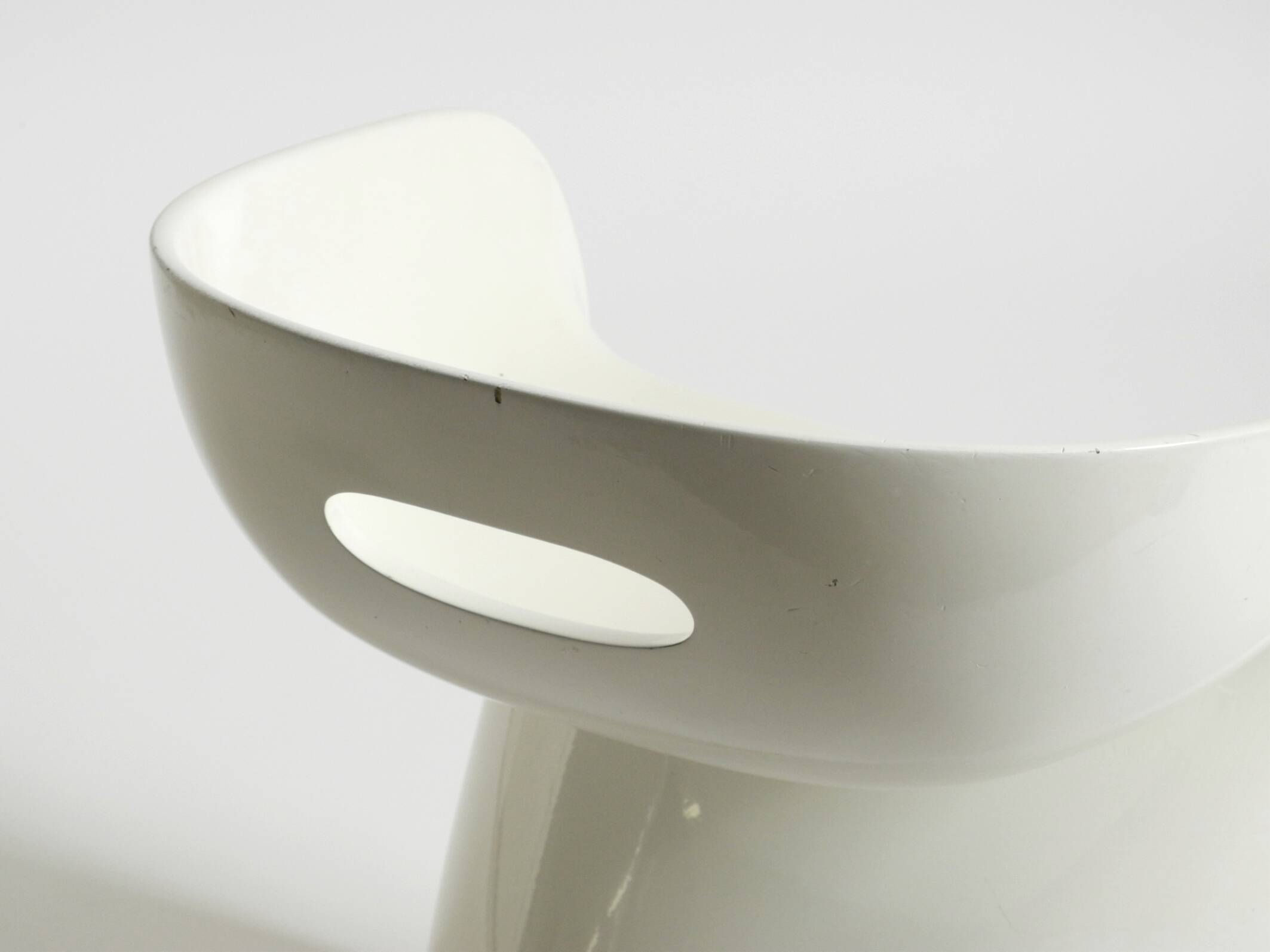 White stool by Winfried Staeb from the 1970s for the Form + Life Collection
