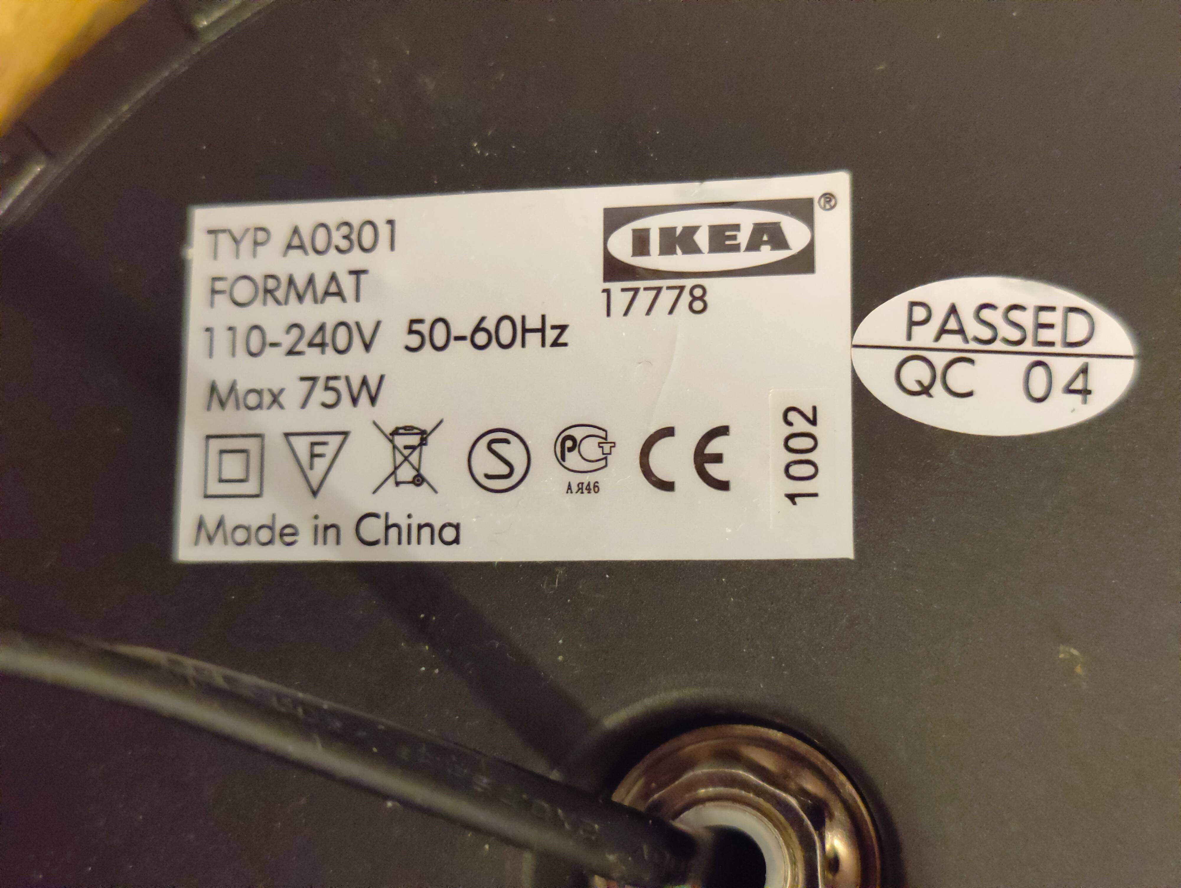 Ikea lamp Format A0103 chrome vintage 1980s