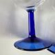 6 glasses 13 cm wine ARC France vintage foot blue stem