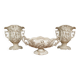 Three-piece ceramic garniture with neo-classical decoration – 20th century