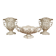Three-piece ceramic garniture with neo-classical decoration – 20th century