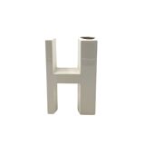 Space age H letter ceramic solifleur vase, Marcel Radureau ca. France 1970