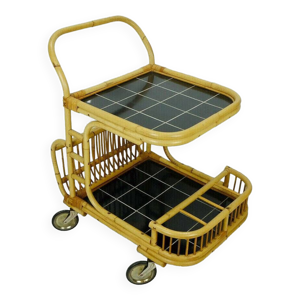 Chariot de service en - bambou