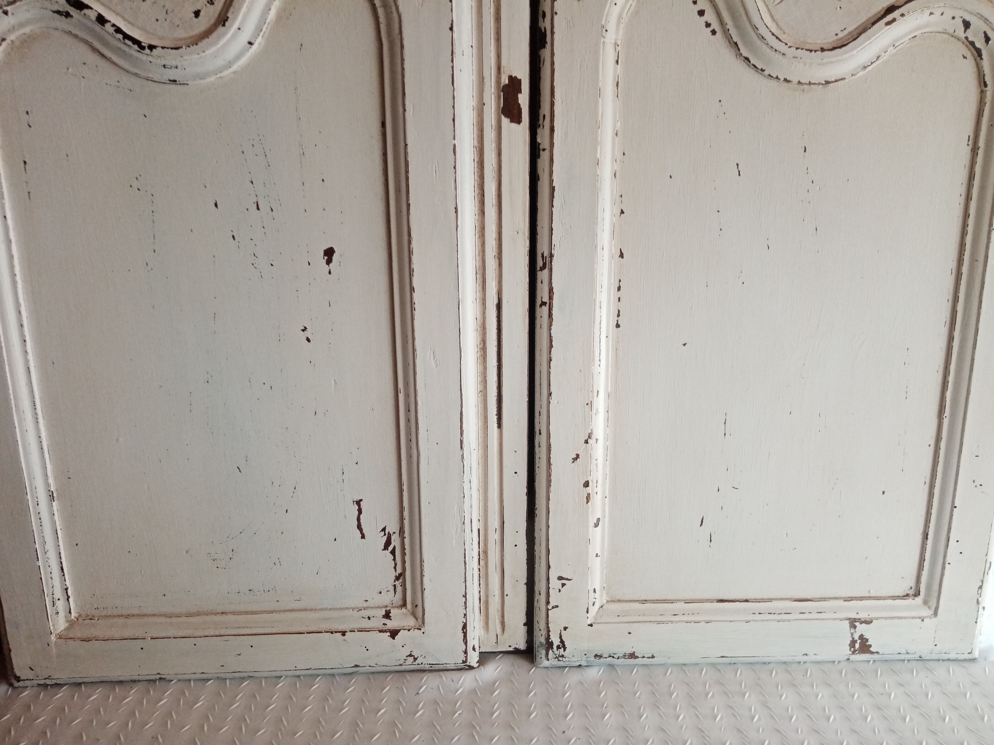 Pair old weathered doors height 154 cm