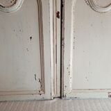 Pair old weathered doors height 154 cm
