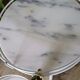 Planter stand triptych metal and marble