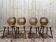 Suite de 4 chaises Baumann modèle œil en bois Design 1950s