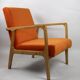 Fauteuil vintage Orange Velvet années 1970
