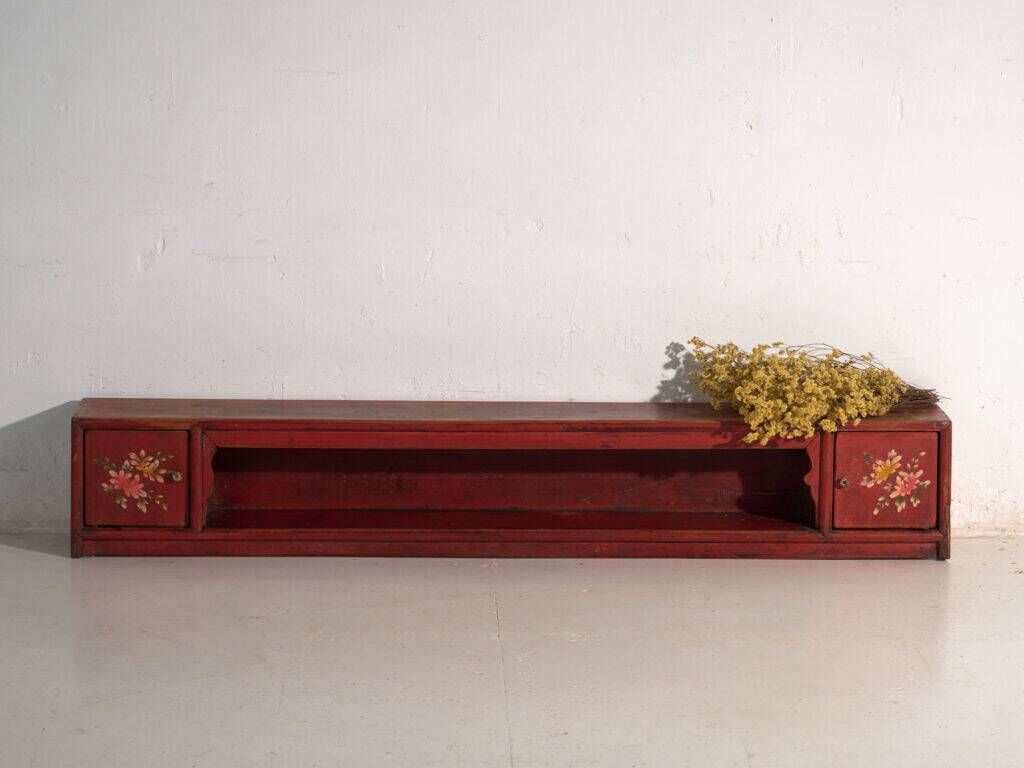 Antique low elm wood furniture – China, around 1900