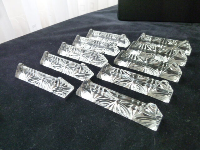 Box of 10 lead crystal knive holders