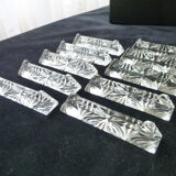 Box of 10 lead crystal knive holders