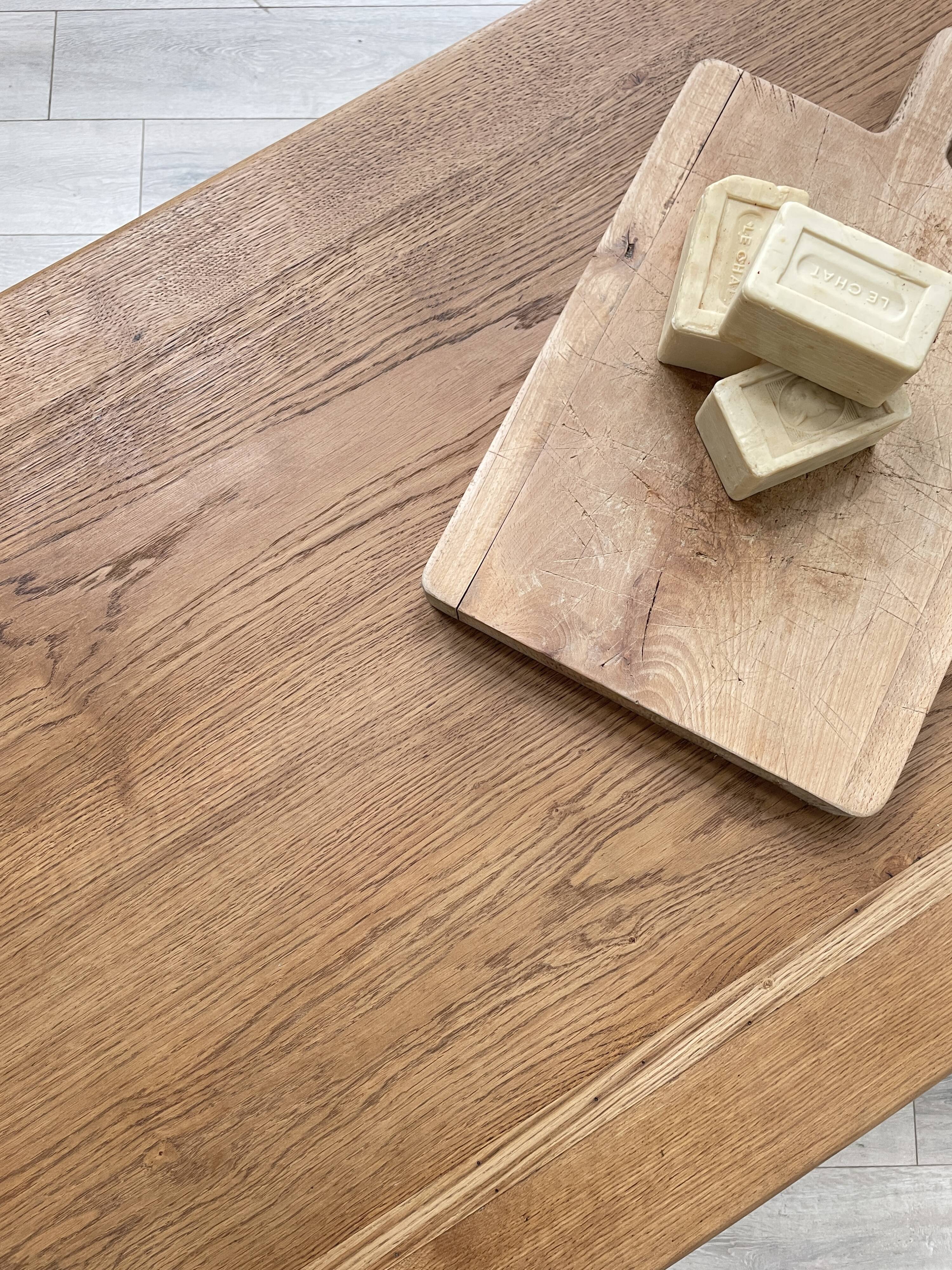 Solid wood farmhouse table