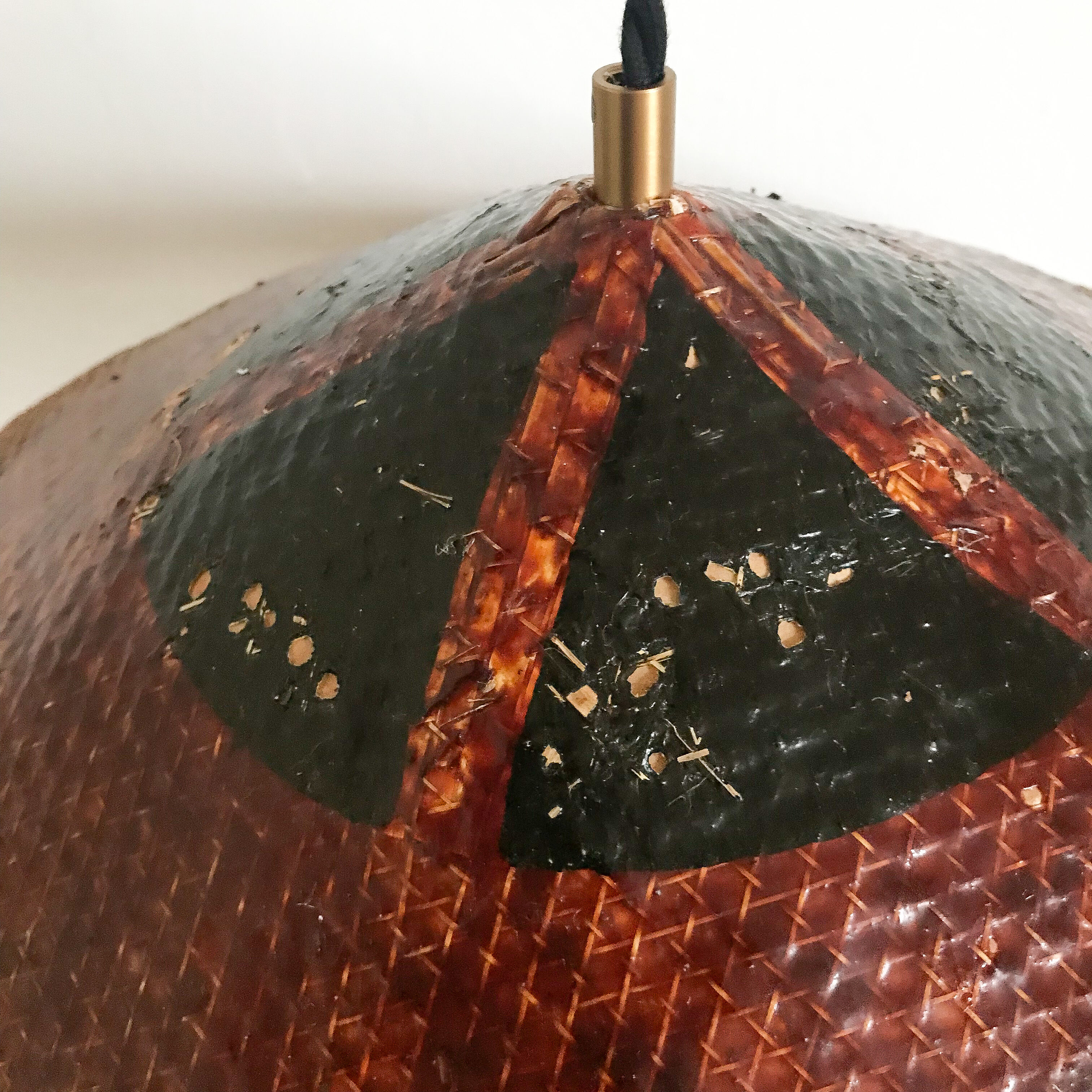 Vintage wicker pendant lamp