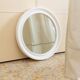 Round wall mirror Carrara & Matta - Vintage white mirror - Made in Italy - 1970s