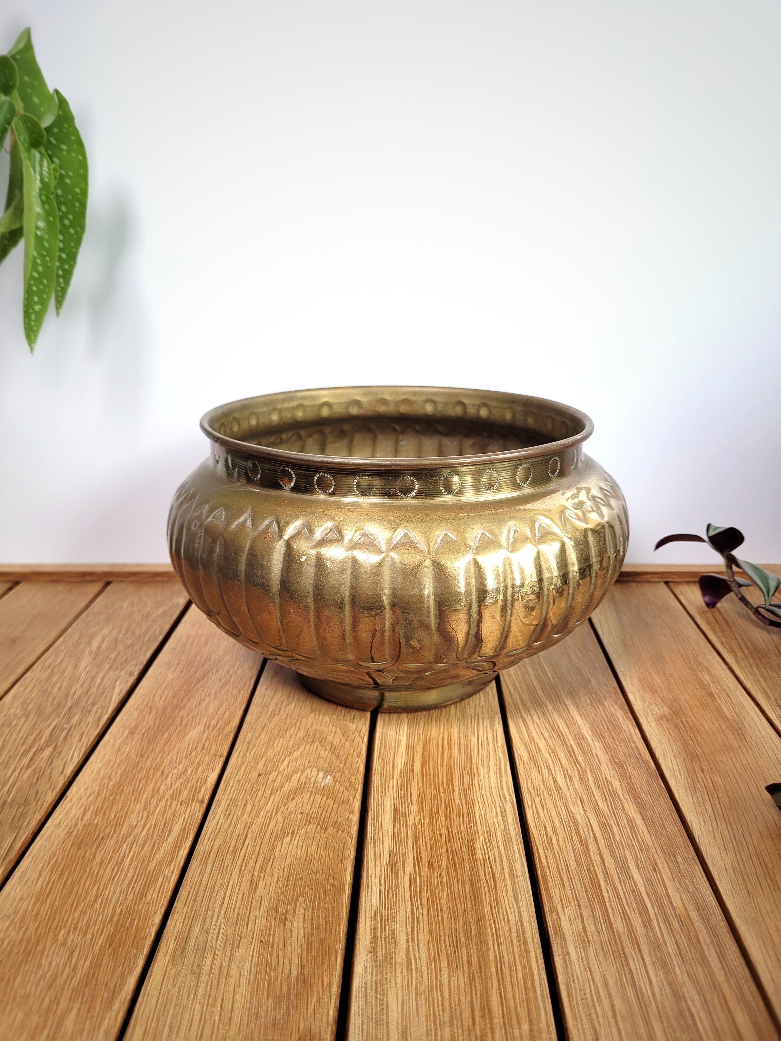 Brass pot cover