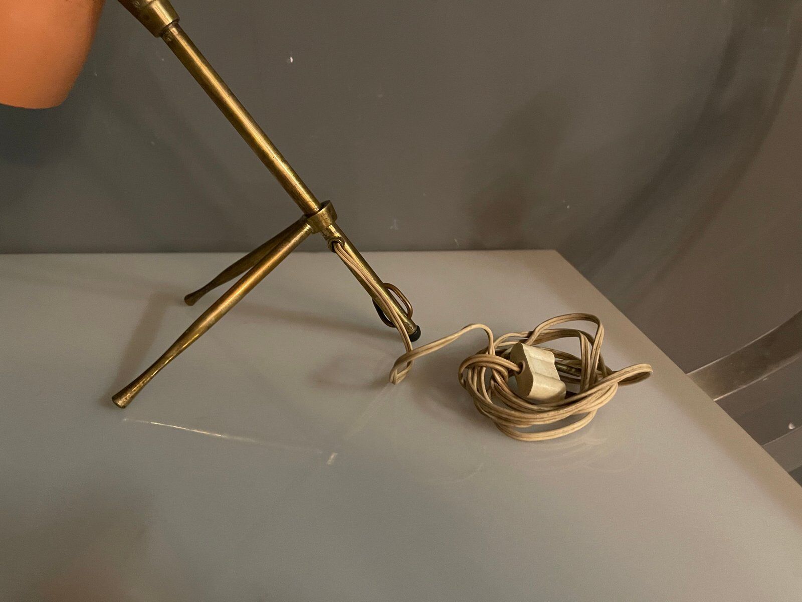 Pink Bronze Table Lamps by Giuseppe Ostuni for Oluce, 1950s, Set of 2