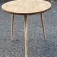 Table basse table d’appoint scandinave pieds compas rénovée en bois brut