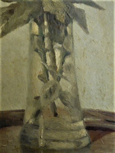 Still Life with Chrysanthemums - French School XIXth - signed - original frame