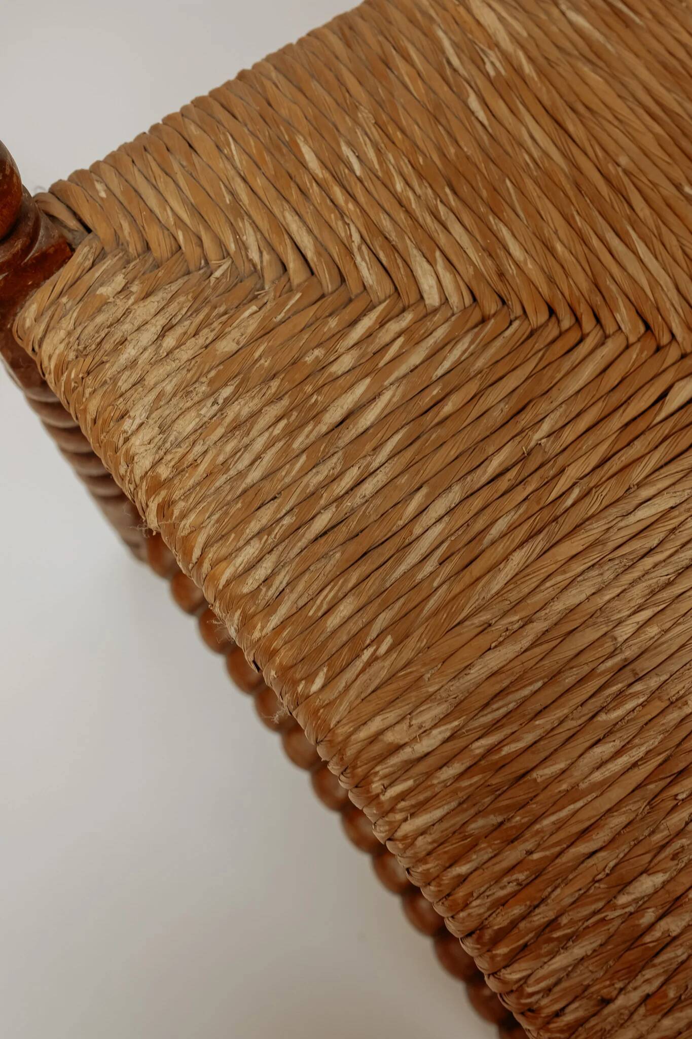 Classic vintage bobbin corner armchair