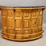 Vintage bar counter with 3 stools
