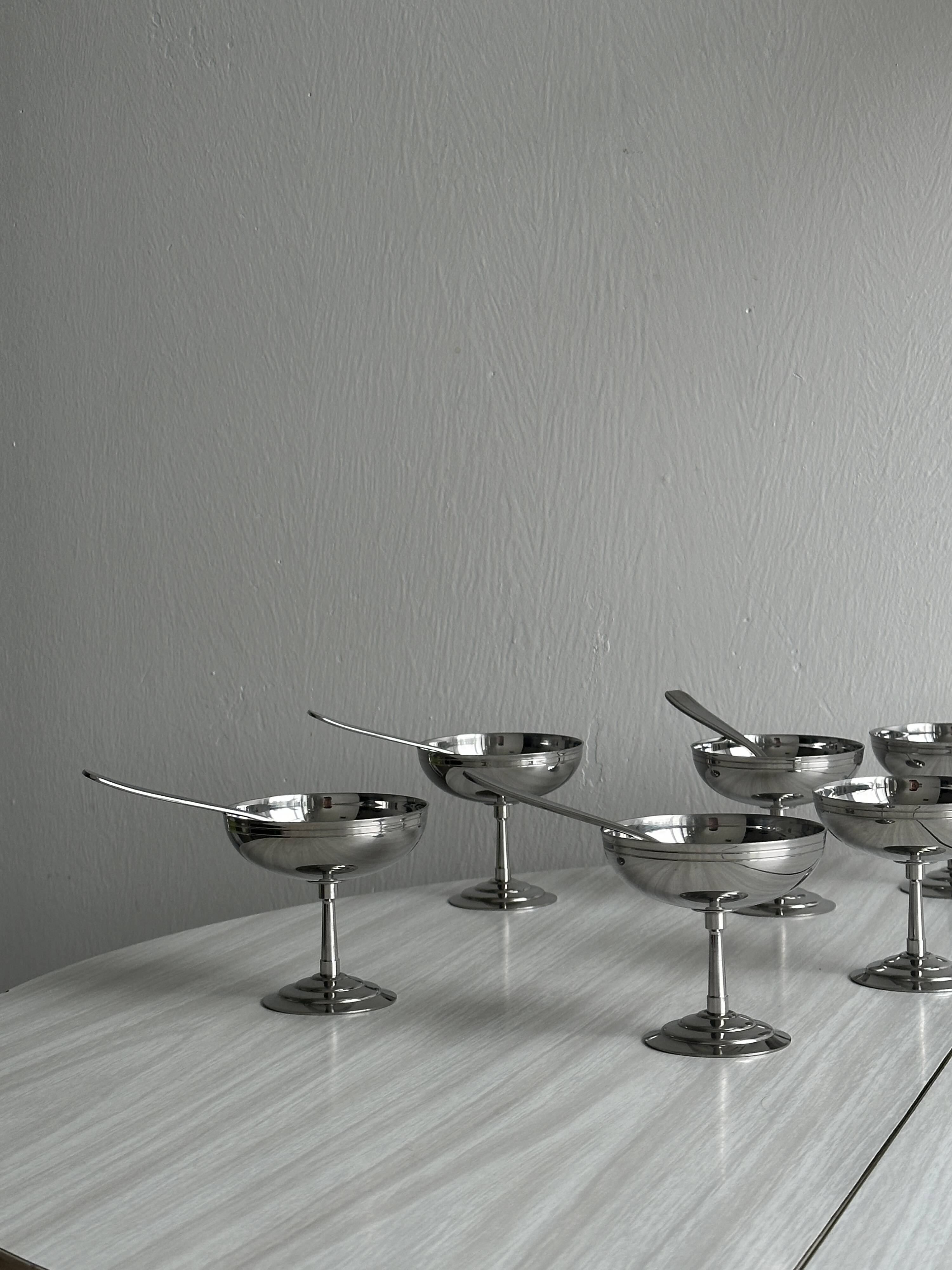 6 Letang Remy stainless steel footed cups