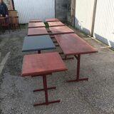 Bistro lot 9 tables and 16 chairs mahieu Jule bry
