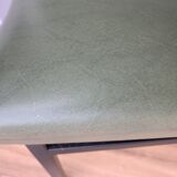 Chaise skaï vert et métal