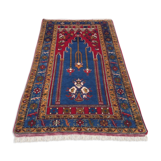 Turkish vintage prayer rug vegetable dye 170x100cm