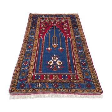 Turkish vintage prayer rug vegetable dye 170x100cm