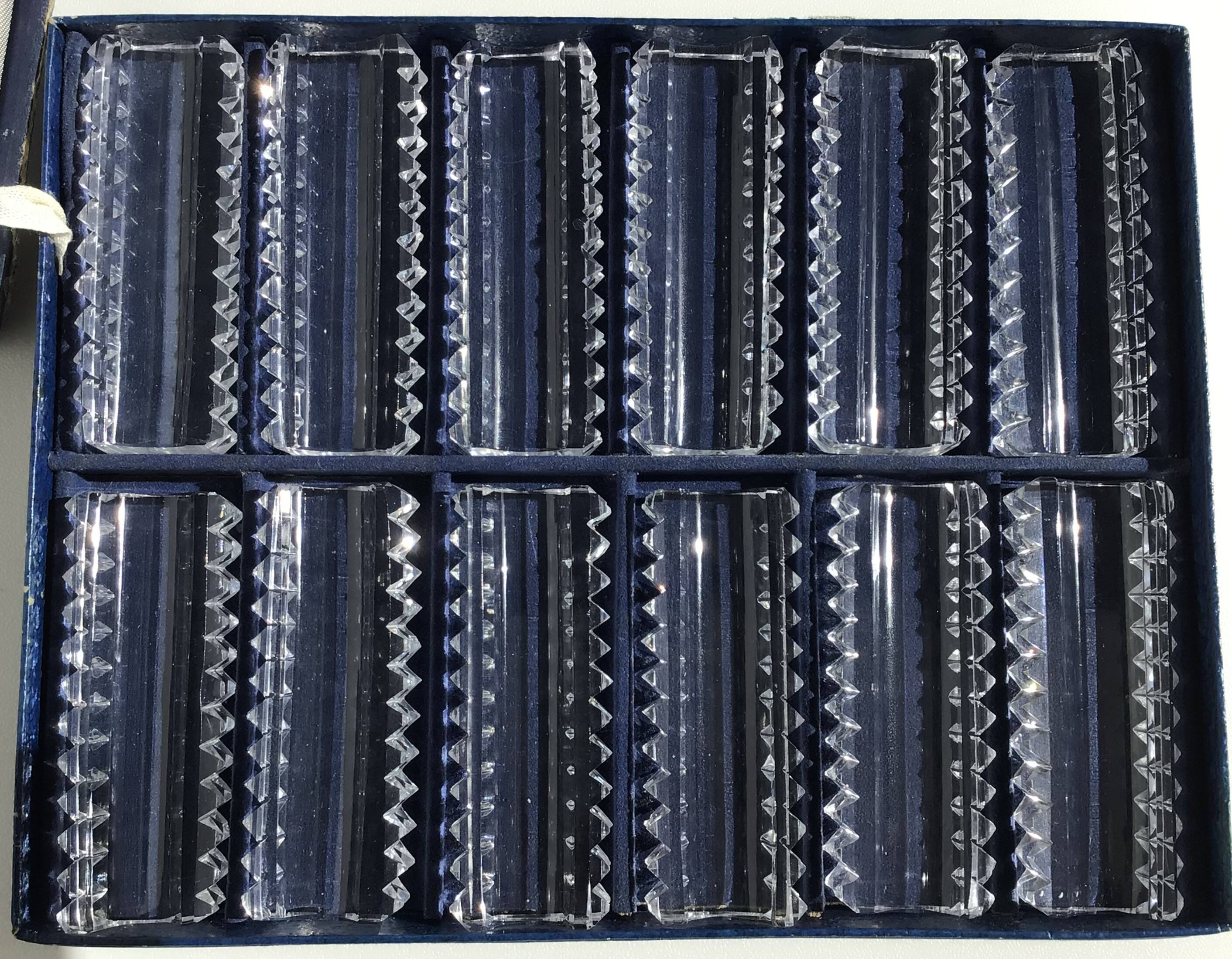 Saint Louis crystal knife holder with diamond tips x12