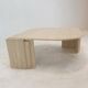 Italian travertine coffee table, 1980's