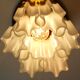 Brass ceiling light and frosted glass Glash-tte Limburg