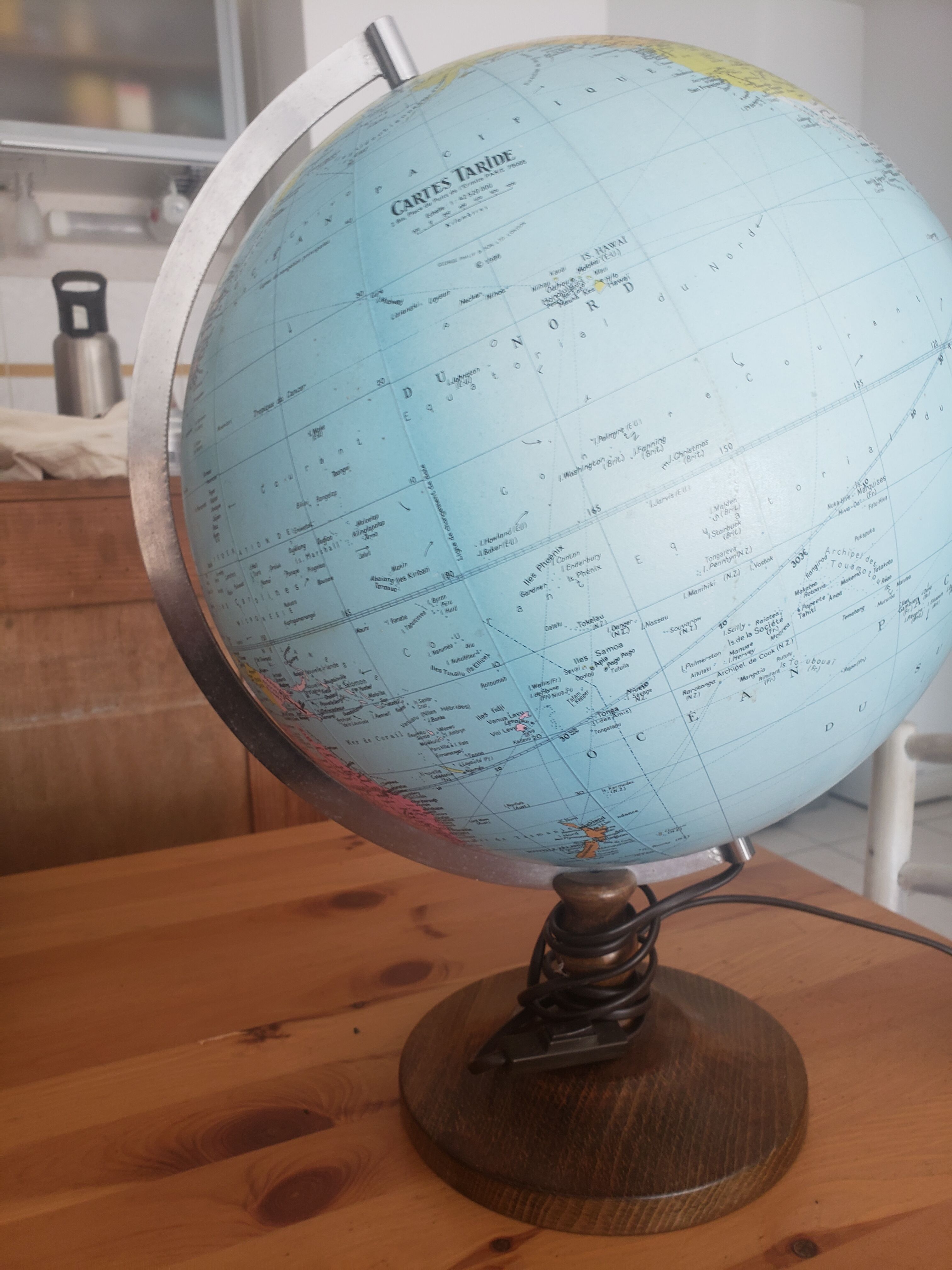 Barren luminous earth globe