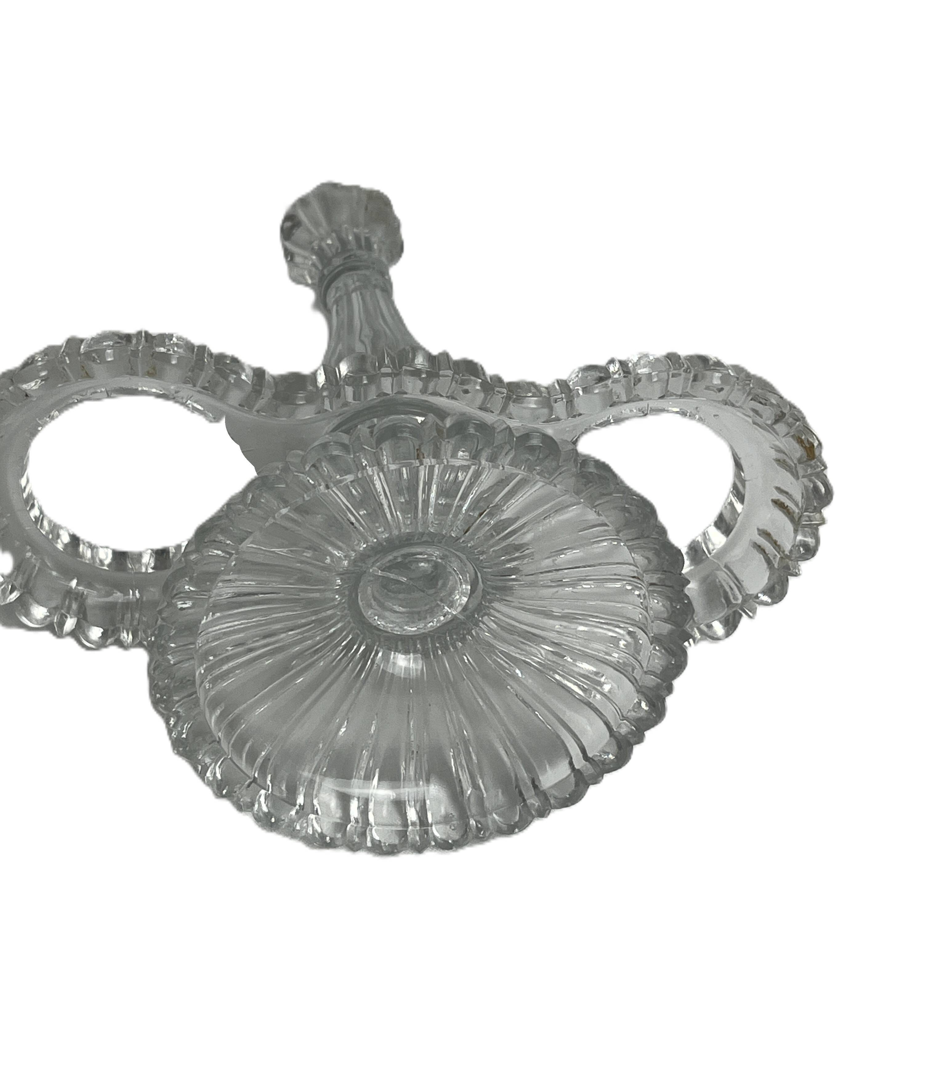 Tableware, two moulded glass table servants from the early 20th century.
