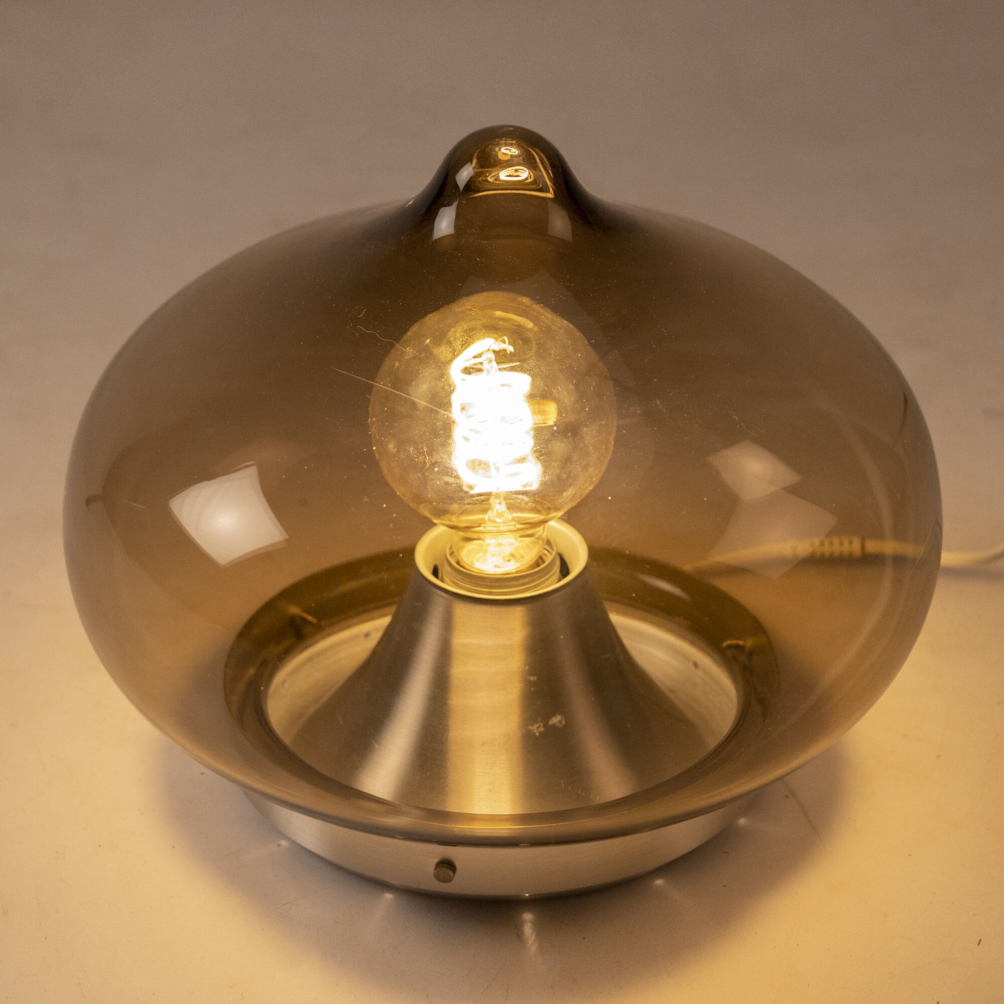 Brown glass 'drop' dijkstra lamp