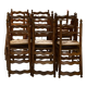 Lot de 12 chaises pour une table à manger campagnarde