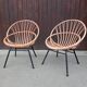 Pair of shell armchairs