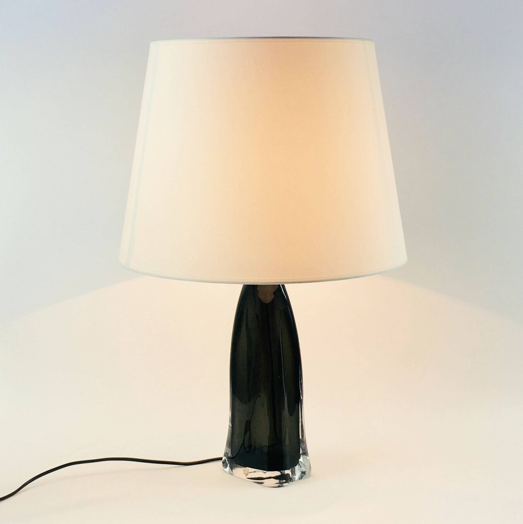 Mid Century Scandinavian Glass Table Lamp by C.Fagerlund for Orrefors, 60s