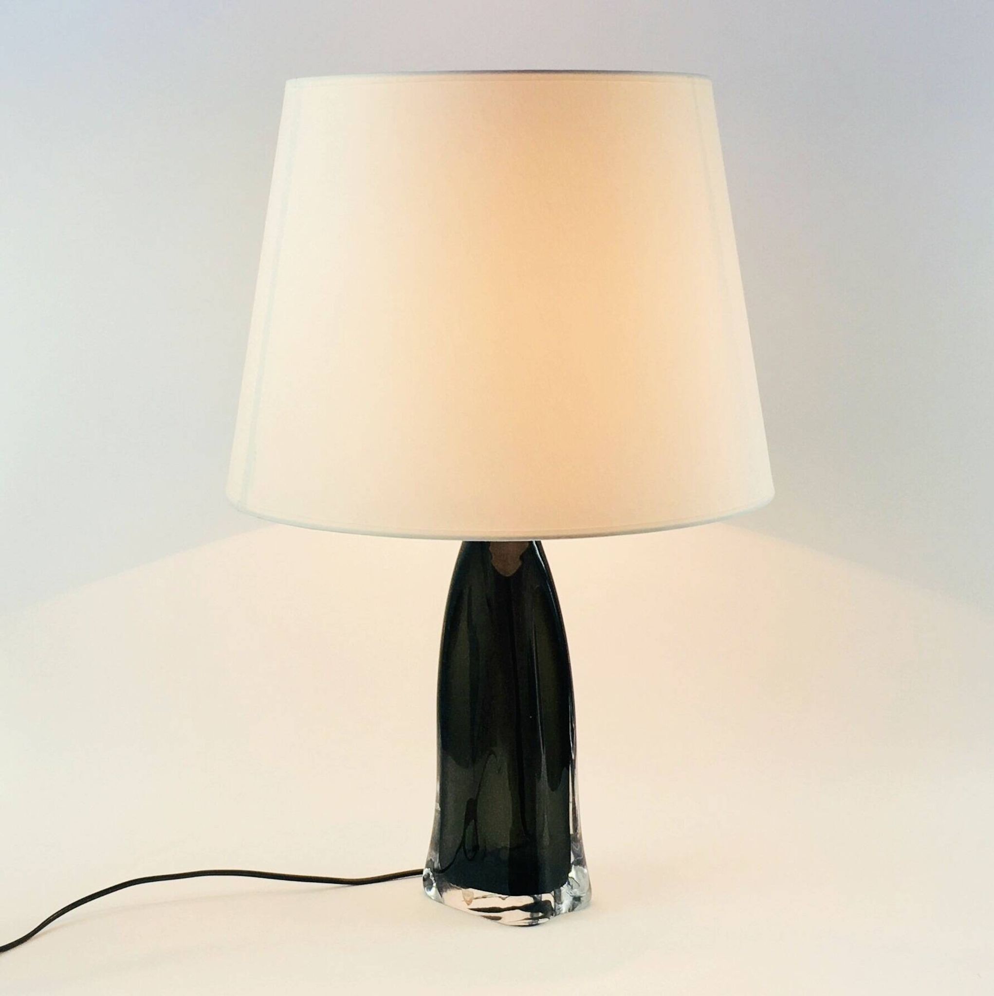 Mid Century Scandinavian Glass Table Lamp by C.Fagerlund for Orrefors, 60s