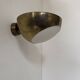 Pair of vintage brass and glass wall lights, Italy 1960