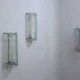 Set of 3 Murano wall sconces by Carlo Nason for Mazzega, 1970s