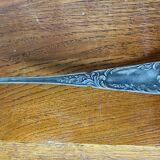 Old SFAM Goldsmith's Ladle Silver Plated Metal 12G Leaf Decor #B342