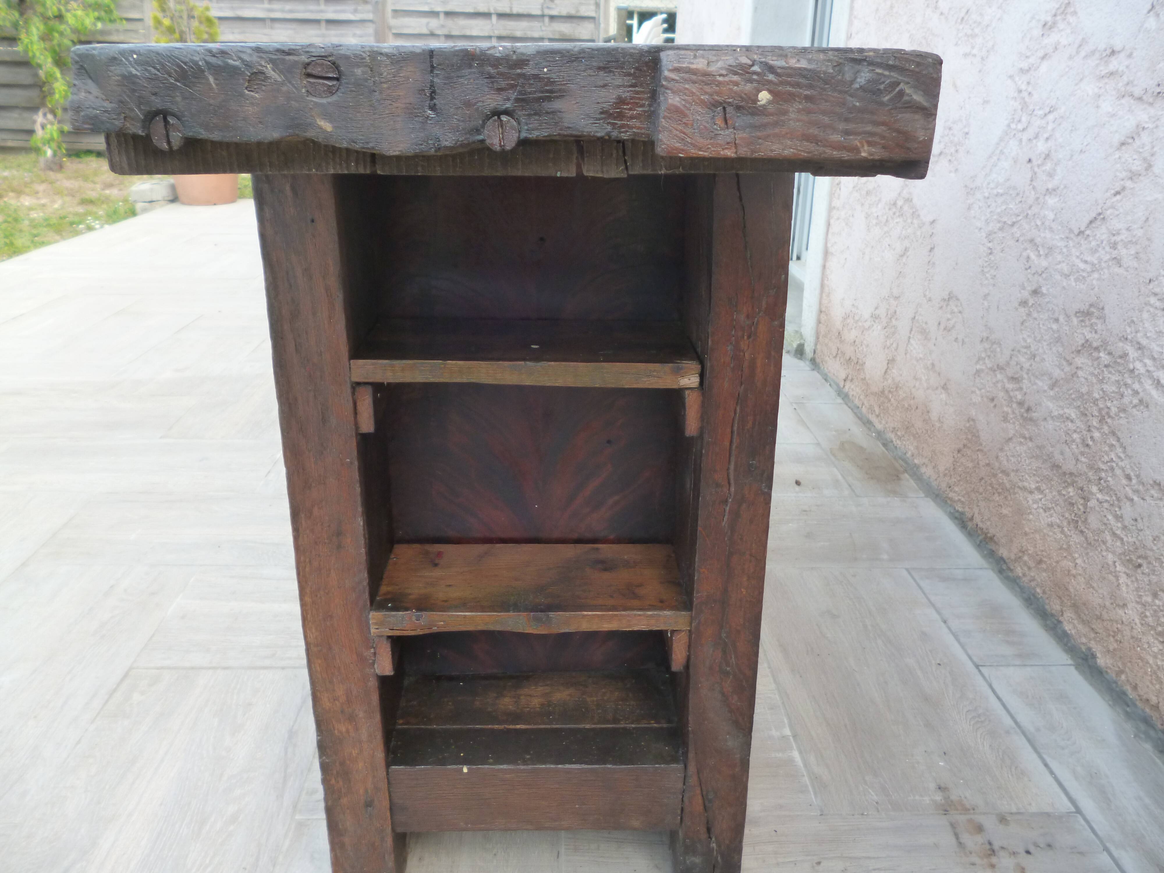 Old oak workbench