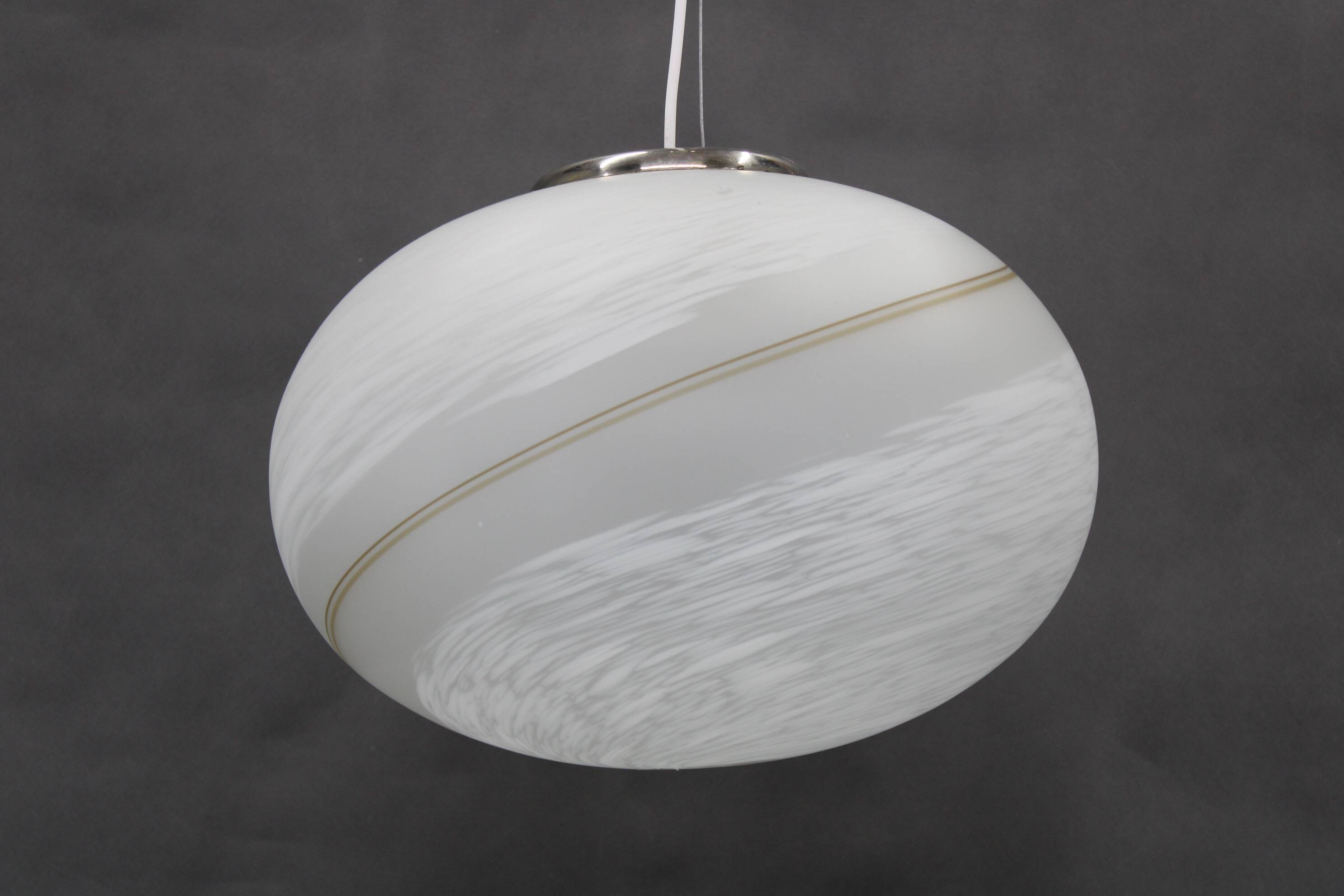 1980s Venice Hand Made Glass Pendant Light,  Italy