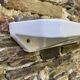 Antique wall shelf for bathroom in white porcelain.