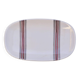 Large Vintage Gien France Plate – "Naples" Model – White Earthenware with Stripes