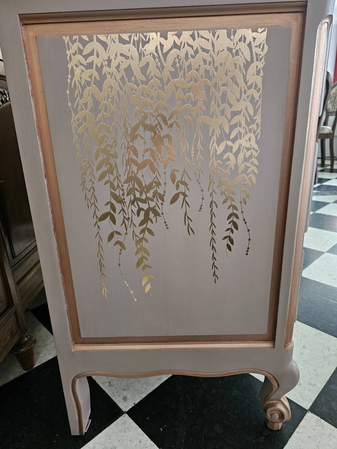 Vintage old pink chest of drawers